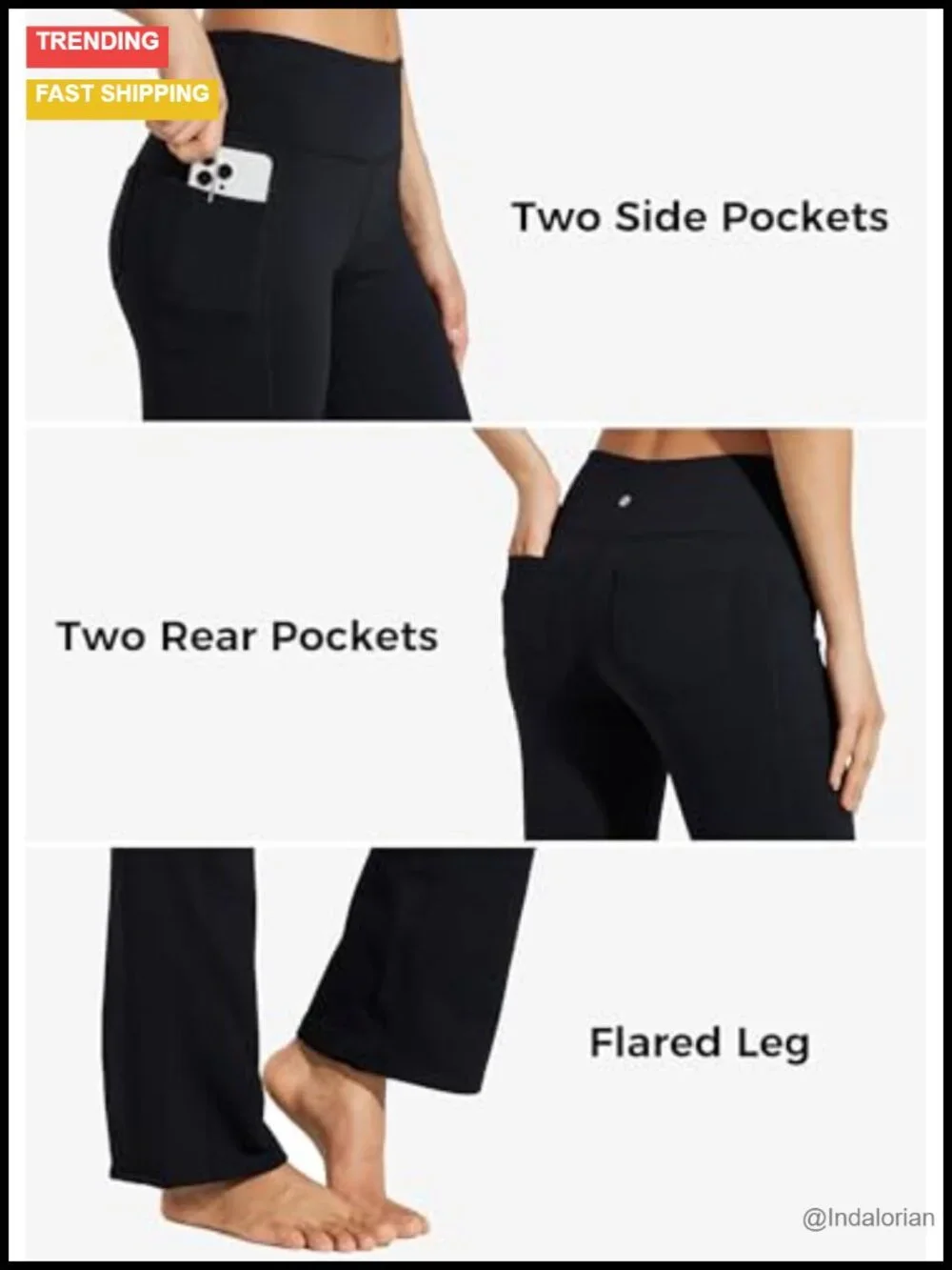 Fleece Lined Bootcut Yoga Pants Women High Waisted Flare Thermal Winter Leggings